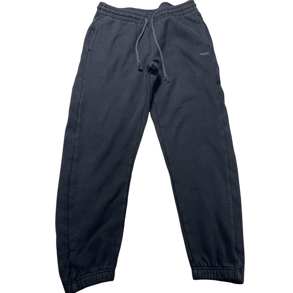 TNA Sweatpants Womens Small Black Sweatfleece Cozy Fleece Boyfriend Jogger Pants